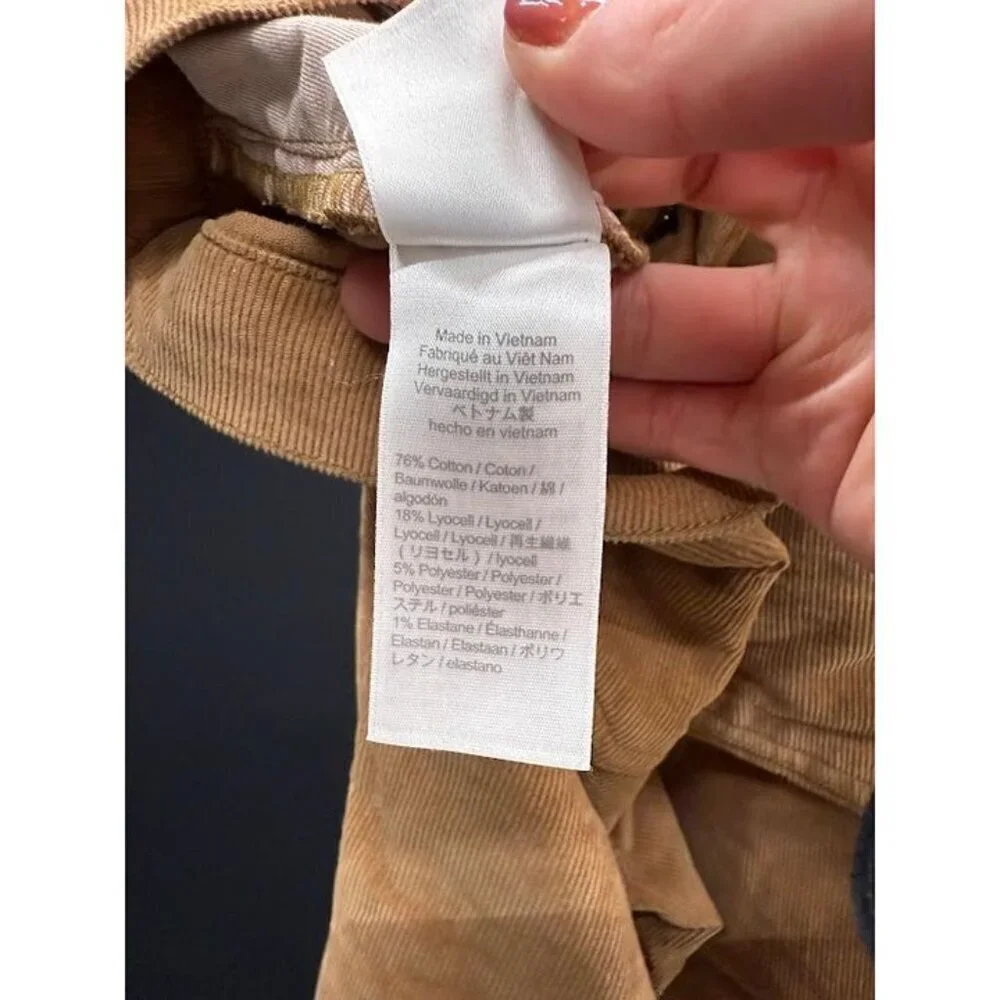 J. Crew Vintage Slim Straight Brown Corduroy Pants